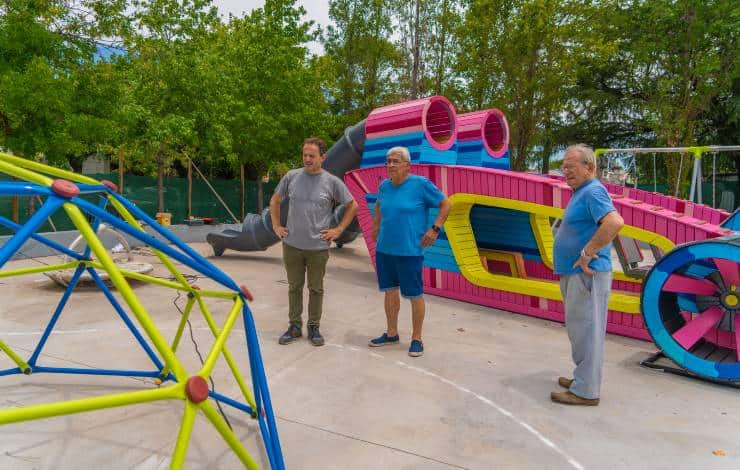 Abella puso en marcha la remodelación del Parque Urbano con juegos integradores y nuevos espacios&nbsp;recreativos